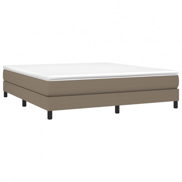 Cadre de lit avec matelas Taupe 180x200 cm Tissu