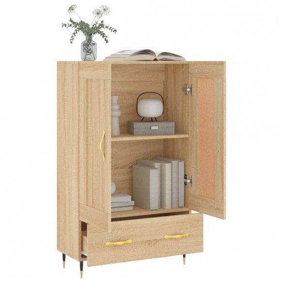 Buffet haut chêne sonoma 69,5x31x115 cm bois d'ingénierie