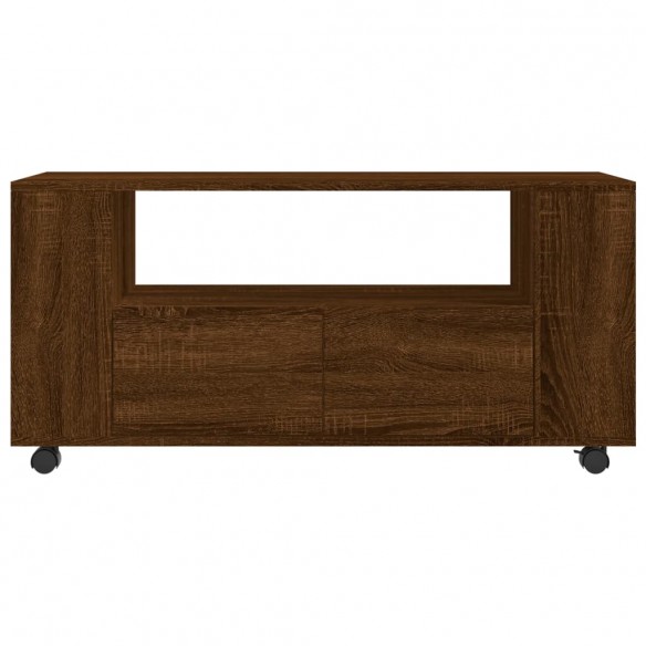 Meuble TV chêne marron 102x34,5x43 cm bois d'ingénierie