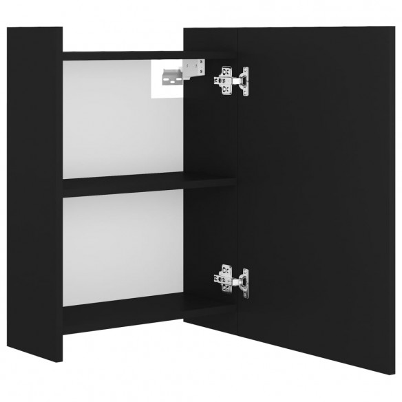 Armoire à miroir de salle de bain Noir 62,5x20,5x64cm Aggloméré