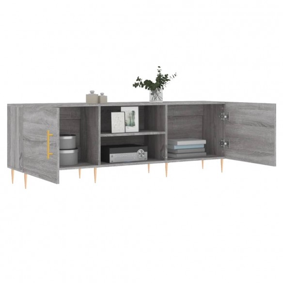 Meuble TV sonoma gris 150x30x50 cm bois d'ingénierie