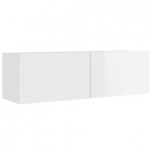 Ensemble de meubles TV 8 pcs Blanc brillant Bois d'ingénierie