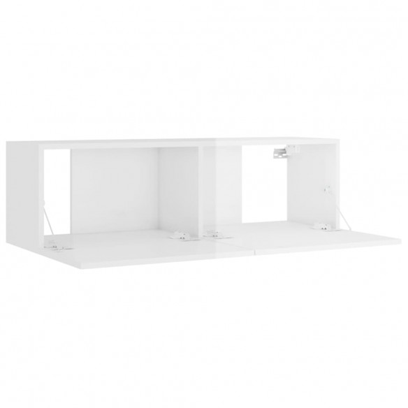 Ensemble de meubles TV 8 pcs Blanc brillant Bois d'ingénierie