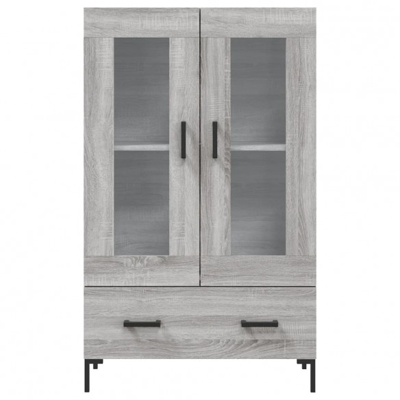 Buffet haut sonoma gris 69,5x31x115 cm bois d'ingénierie