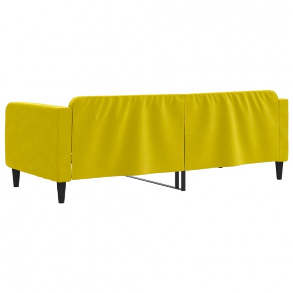 Lit de repos jaune 100x200 cm velours