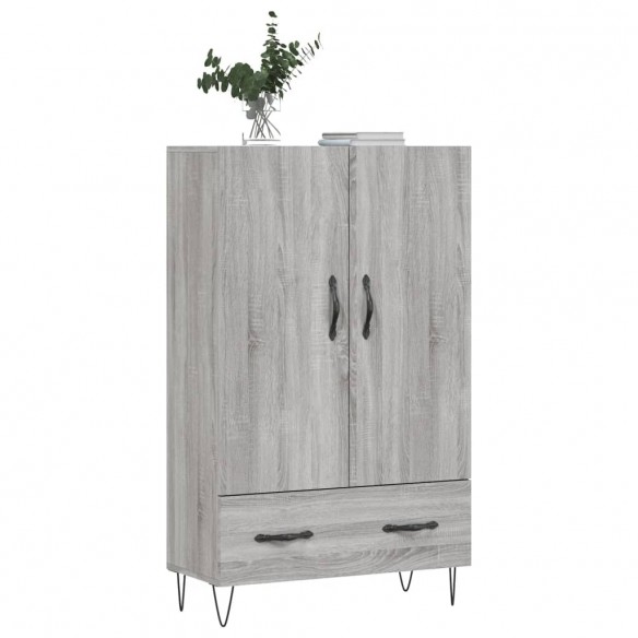 Buffet haut sonoma gris 69,5x31x115 cm bois d'ingénierie