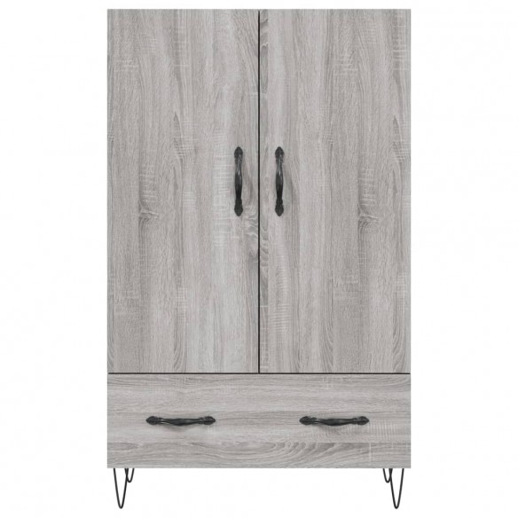 Buffet haut sonoma gris 69,5x31x115 cm bois d'ingénierie