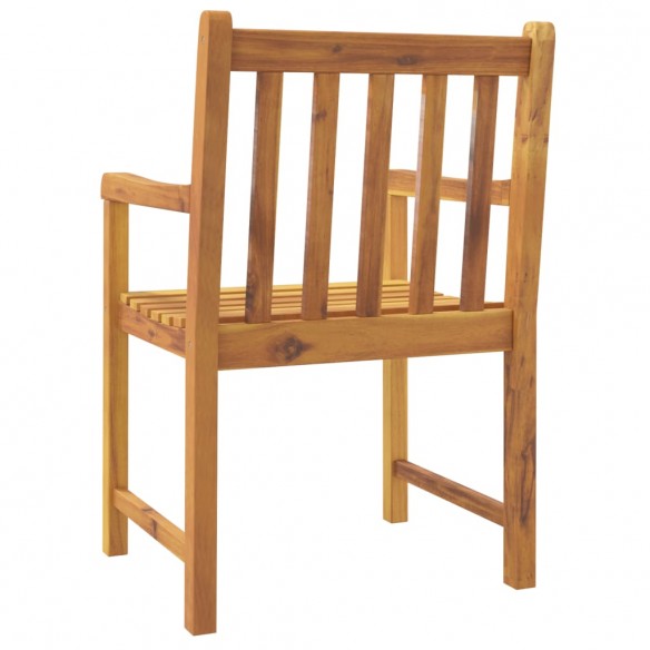 Chaises de jardin lot de 6 56x55,5x90 bois massif d'acacia