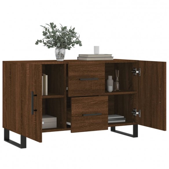 Buffet chêne marron 100x36x60 cm bois d'ingénierie