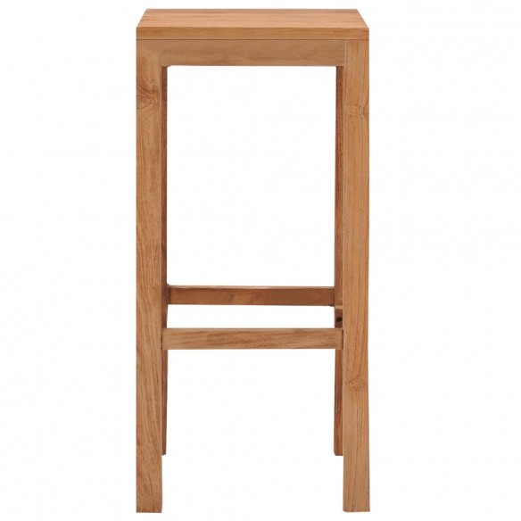 Tabourets de bar lot de 2 bois de teck massif