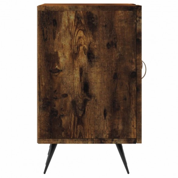 Meuble TV chêne fumé 150x30x50 cm bois d'ingénierie