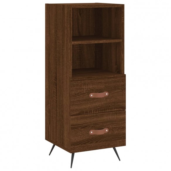 Buffet haut Chêne marron 34,5x34x180 cm Bois d'ingénierie