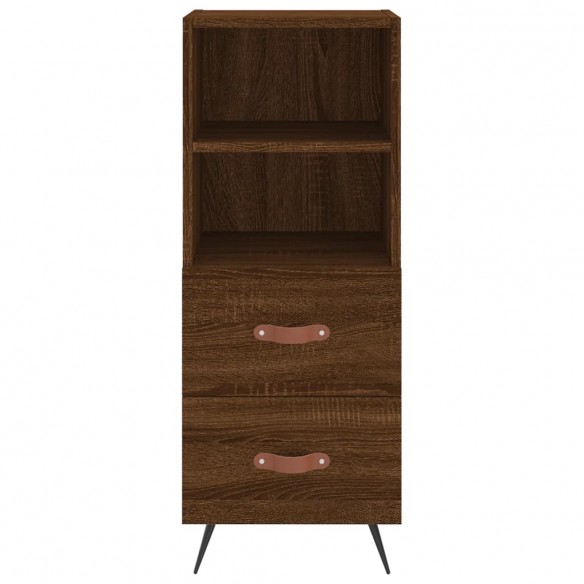 Buffet haut Chêne marron 34,5x34x180 cm Bois d'ingénierie