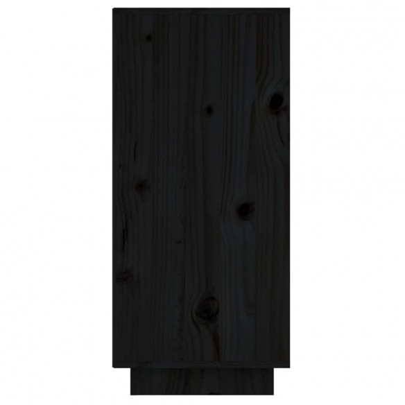 Buffet Noir 60x34x75 cm Bois massif de pin