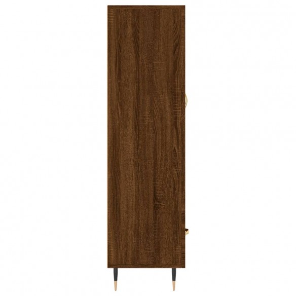 Buffet haut chêne marron 69,5x31x115 cm bois d'ingénierie