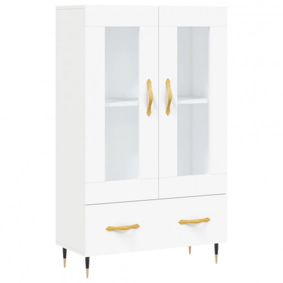 Buffet haut blanc 69,5x31x115 cm bois d'ingénierie