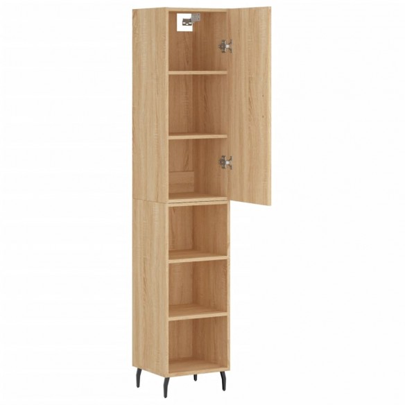 Buffet haut Chêne sonoma 34,5x34x180 cm Bois d'ingénierie