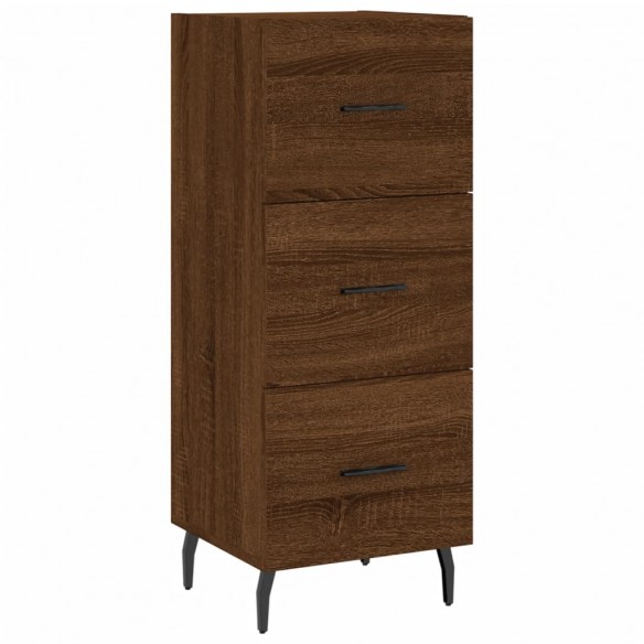 Buffet haut Chêne marron 34,5x34x180 cm Bois d'ingénierie