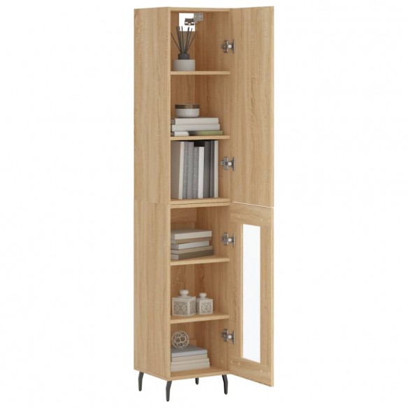 Buffet haut Chêne sonoma 34,5x34x180 cm Bois d'ingénierie