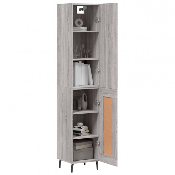 Buffet haut Sonoma gris 34,5x34x180 cm Bois d'ingénierie