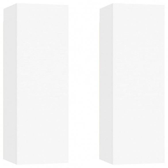 Ensemble de meubles TV 6 pcs Blanc Bois d'ingénierie