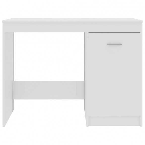 Bureau Blanc brillant 100x50x76 cm Aggloméré