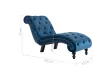 Chaise longue Bleu Velours