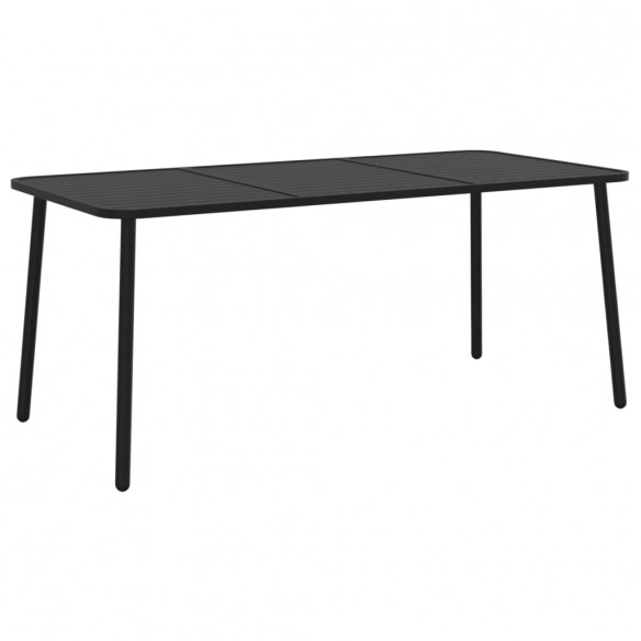 Table de jardin anthracite 165x80x71 cm acier