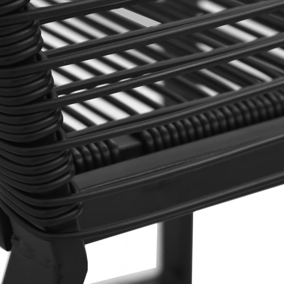 Chaises de jardin 2 pcs Noir Rotin PVC