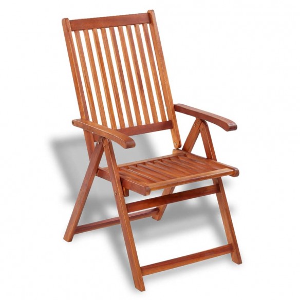 Chaises pliables de jardin 2 pcs Bois solide d'acacia Marron