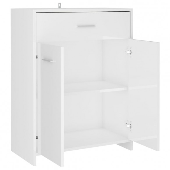 Armoire de salle de bain Blanc brillant 60x33x80 cm Aggloméré