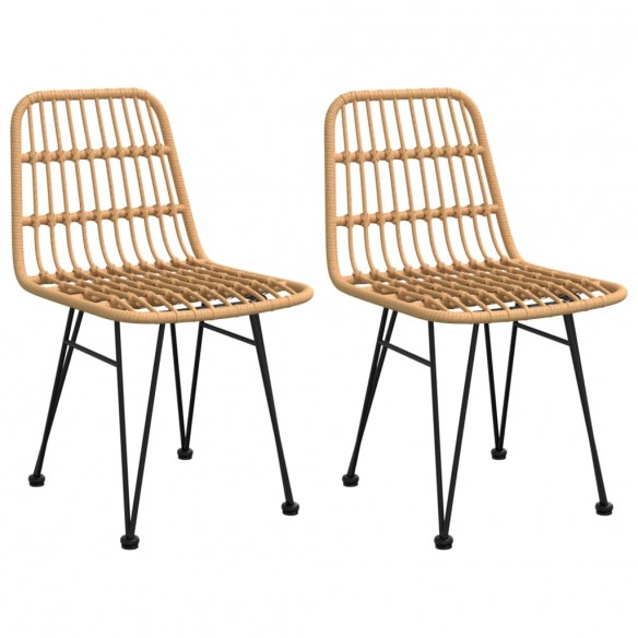 Chaises de jardin 2 pcs 48x62x84 cm Résine tressée