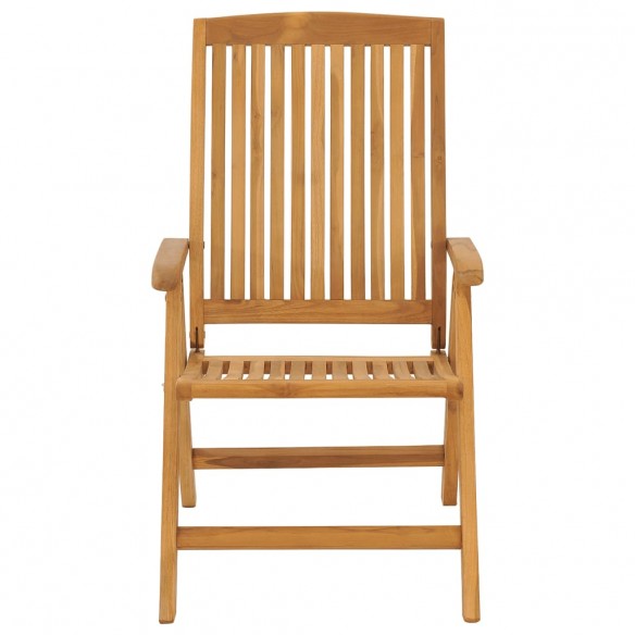 Chaises de jardin inclinables 2 pcs bois massif de teck