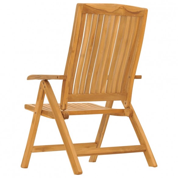 Chaises de jardin inclinables 2 pcs bois massif de teck