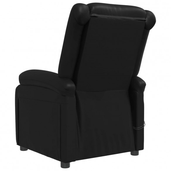 Fauteuil électrique de massage Noir Similicuir