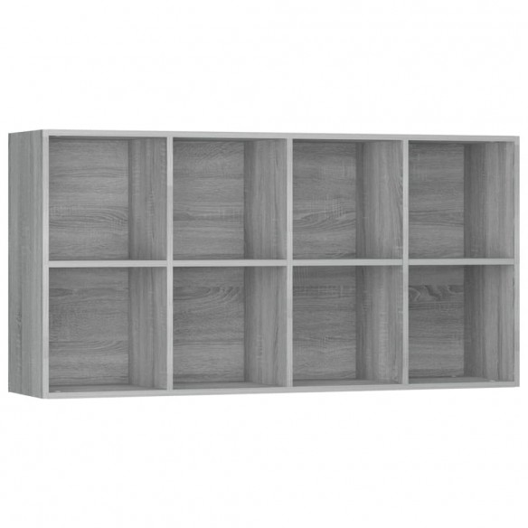 Bibliothèque/Buffet Sonoma gris 66x30x130 cm Bois d'ingénierie