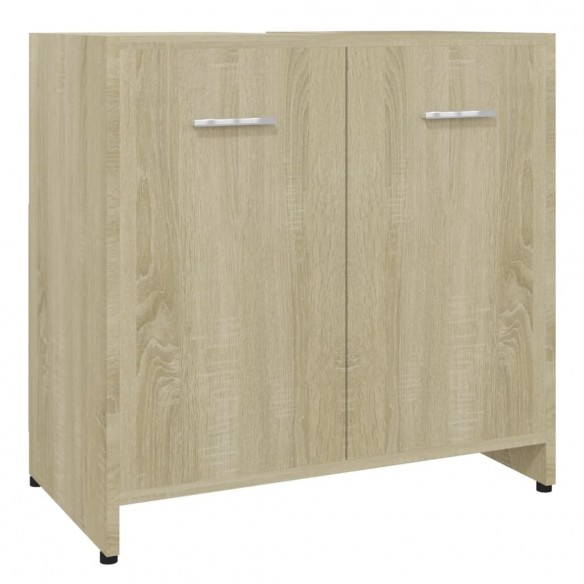 Armoire de salle de bain Chêne sonoma 60x33x61 cm Aggloméré