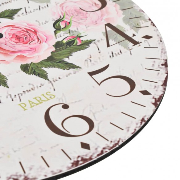 Horloge murale vintage Fleur 30 cm