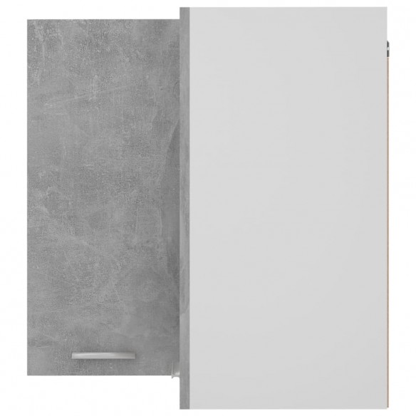 Armoire d'angle suspendue Gris béton 57x57x60 cm Aggloméré