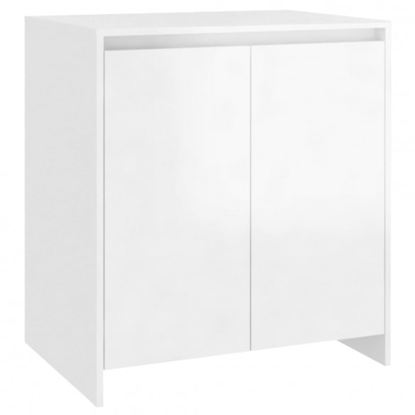 Buffets 2 pcs Blanc brillant Bois d'ingénierie