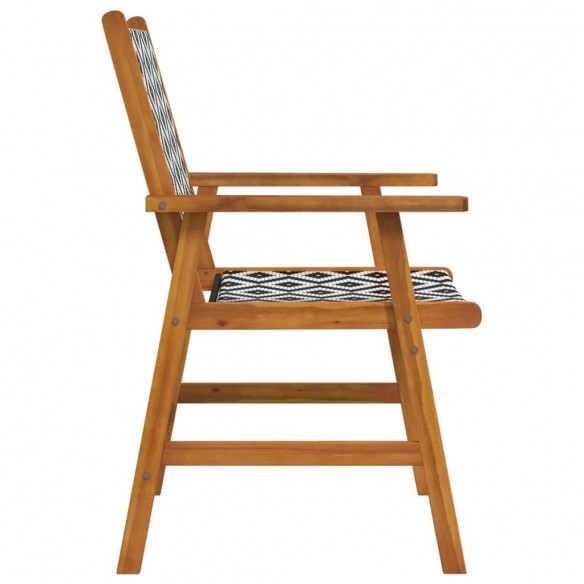 Chaises de jardin 2 pcs Bois d'acacia solide