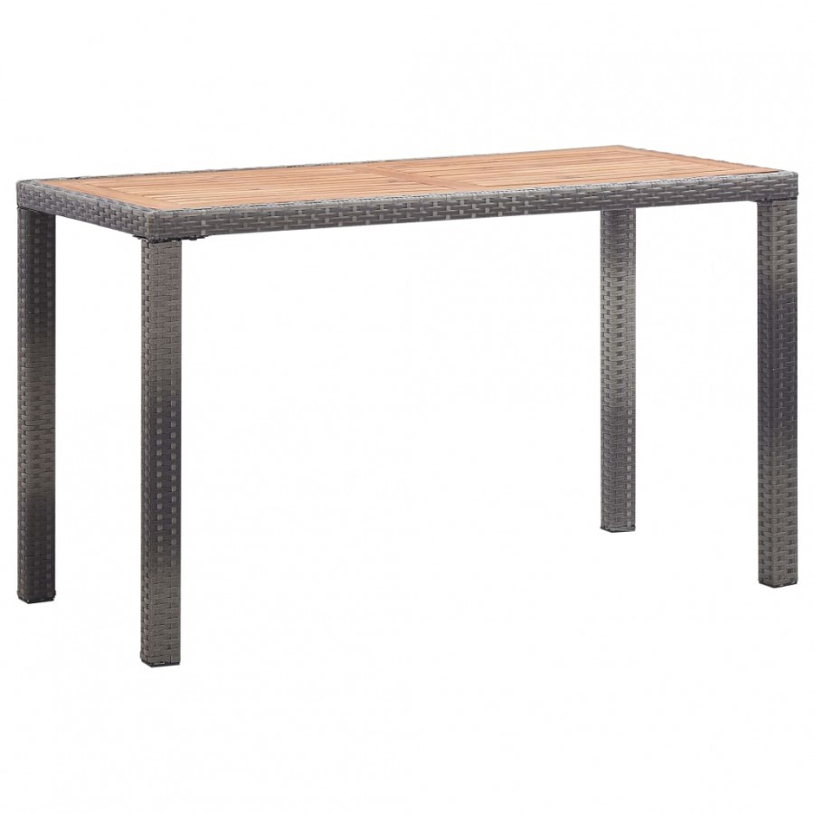 Table de jardin Anthracite et marron 123x60x74 cm Bois d'acacia