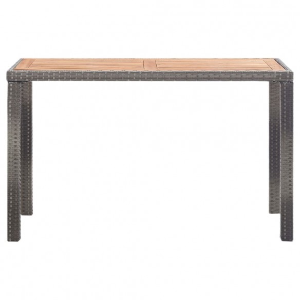 Table de jardin Anthracite et marron 123x60x74 cm Bois d'acacia