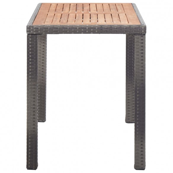 Table de jardin Anthracite et marron 123x60x74 cm Bois d'acacia