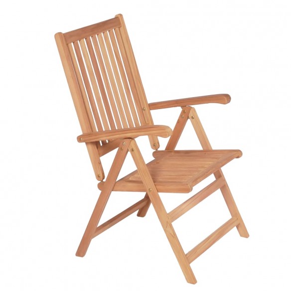 Chaises inclinables de jardin 6 pcs Bois de teck solide