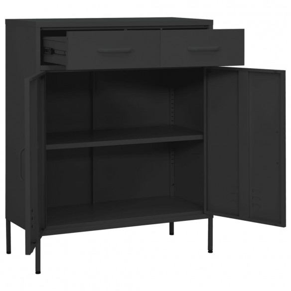 Armoire de rangement Anthracite 80x35x101,5 cm Acier