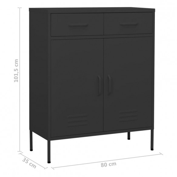 Armoire de rangement Anthracite 80x35x101,5 cm Acier