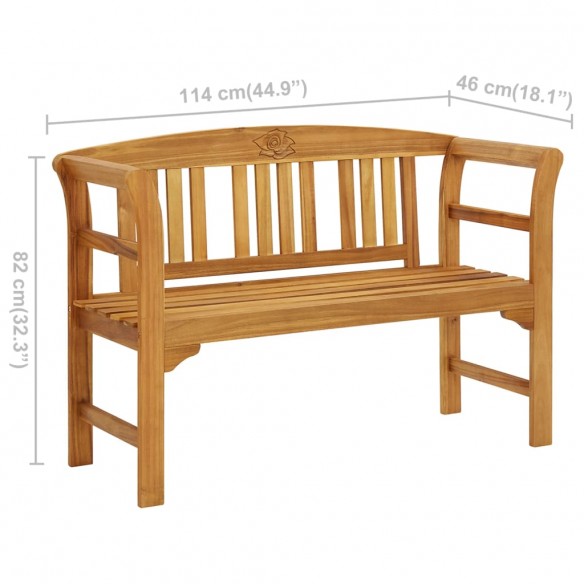 Banc de jardin 114 cm Bois d'acacia solide