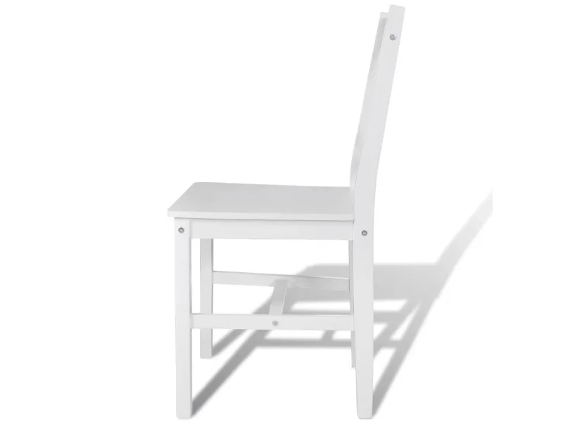 Chaises à manger lot de 2 blanc bois de pin