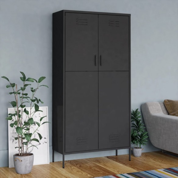 Garde-robe Anthracite 90x50x180 cm Acier